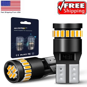 2PCS 12V T10 194 168 W5W Led License Light Plate Amber CANBUS Wedge Light Bulb - Picture 1 of 11