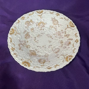Antique Meissen Germany Molded Floral Roses Porcelain Plate 10 1/2” - Picture 1 of 13