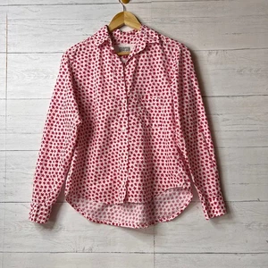 Top Anthropologie Grayson donna taglia 01/XS rosso bianco papaveri floreale in Claire - Foto 1 di 19