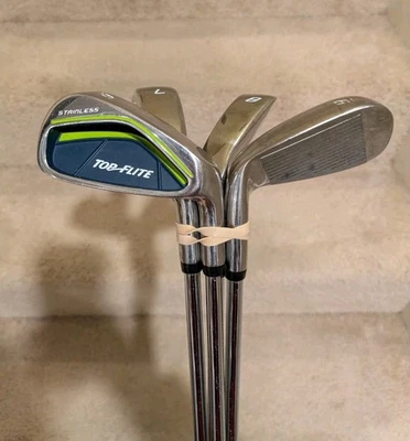 Juego de putter Top Flite azul marino/voltio hierro + hierro 6-9 hierros con putter acero para hombre flexión regular Foto 1 de 4