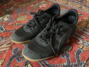Onitsuka Tiger Ultimate 81 Men’s Sz 7 Women's 9 Black Suede Mesh Sneakers D626N - Picture 1 of 9