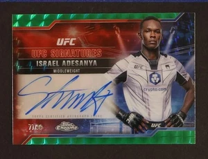 Topps 2023 cromo SI-IA Israel Adesanya UFC firmas verde/99 automático - Imagen 1 de 2
