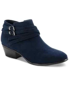 Style & Co Womens WILLOW Suede Block Ankle Bootie Crisscross Buckle Strap NIB - Picture 1 of 6