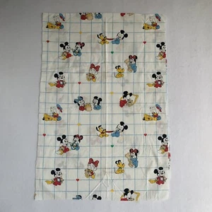 Vintage Dundee Disney Babies Mickey Minnie Mouse Goofy Hearts Fabric Panel - Picture 1 of 9