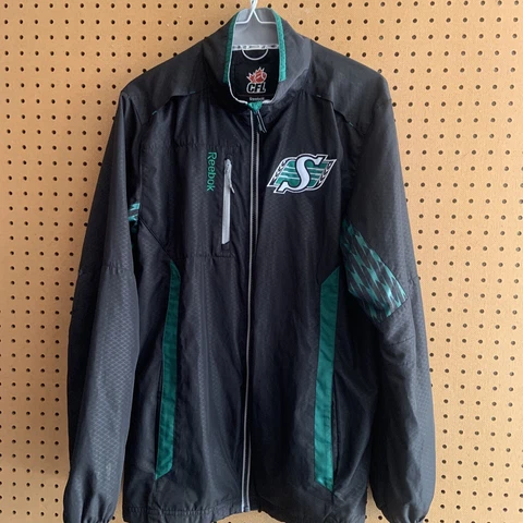Saskatchewan Roughriders Windbreaker Lite Jacket CFL Football Adult Small Reebok Cover