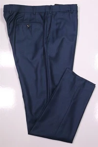 Pantalones de vestir Emporio Armani azul real tejidos frente plano lana 38x31 - Imagen 1 de 7