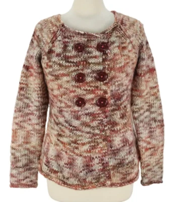 Anthropologie Sleeping on Snow Sweater womens Small Double Breasted Boho Luxe - Image 1 of 4