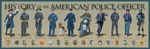 History of the American Police Officer Print  36x11.75 - Picture 1 of 1