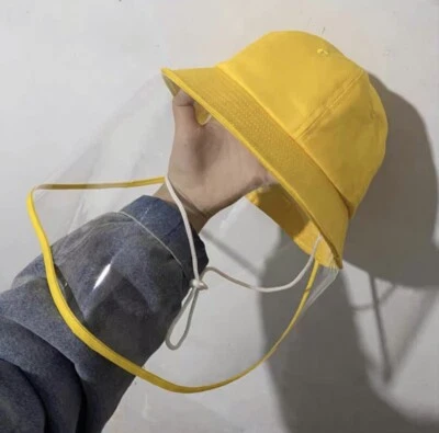 Babies/Children Protective Hat with Zip Removable Shield in Black/Pink/Yellow — 第 1/4 张图片