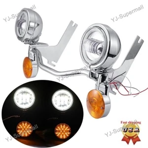 Passing Light Bar Signals Kit For Harley Davidson Heritage Softail Classic FLSTC - Picture 1 of 12
