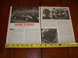 SAAB TURBO 1978 ARTICOLO ORIGINALE - Foto 1 di 12