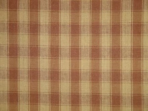 Brown Check Sewing Fabric | Primitive Rustic Cabin Country Homespun Fabric - Picture 1 of 11