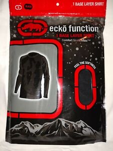 Ecko Function para hombres 1 Capa Base Camisa Cuello Redondo Mangas Largas Negro Talla S 