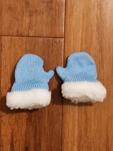 American Girl Maryellen's Ice Skating Accessory blue knit mittens - Picture 1 of 2