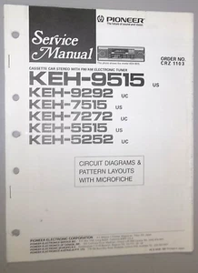 Pioneer AM-FM Cassette KEH-9515 9292 7515 7272 5515 Microfiche Service Manual - Picture 1 of 1