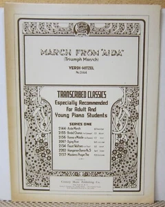 March From "Aida" - Verdi-Hitzel - Partituras 1922 - Imagen 1 de 3