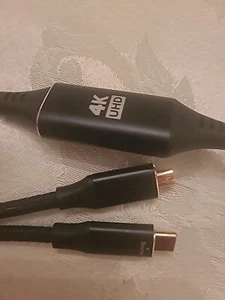 Displayport to Display Port Cable. 4K@144Hz -  6 Ft. Black Cable - Picture 1 of 4