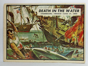 1962 Topps Civil War News Card #69 DEATH IN THE WATER Excellent Cd