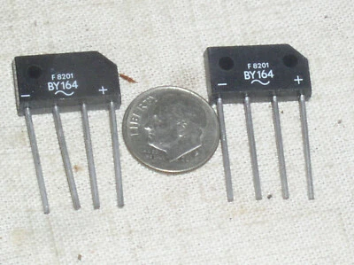 2 NEW PHILIPS BY164 1.5A 80V FULL WAVE KBP PCB PWB DIODE BRIDGE RECTIFIER USA