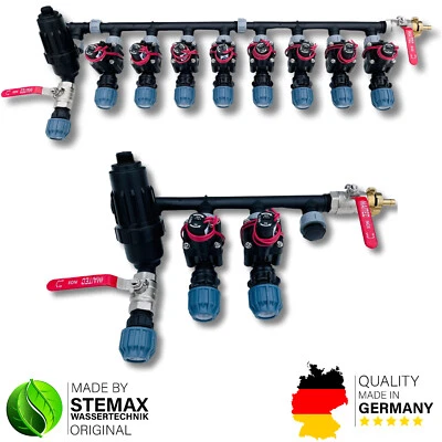 Kopfstation Premium, Hunter PGV Magnetventile, 2 - 8 Verteiler für Bewässerung