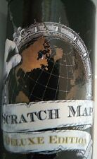 NEW Deluxe Black Scratch Off World Map ABOUT 32.5''X23.4'' INCHES
