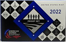 2022 S Us Mint Proof Quarter Set - 5 Coins w/ Box & Coa - American Women Series