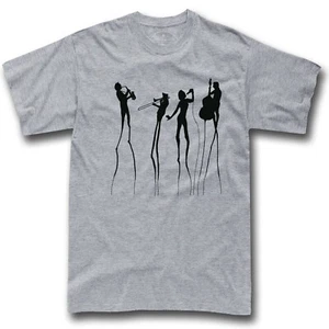 Surrealism T-Shirt Dali Inspired Jazz Concert Double Bass Saxophone T-Shirt - Picture 1 of 14