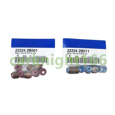 SELLO DE VÁSTAGO VÁLVULA DE ENTRADA Y ESCAPE PARA 10-19 HYUNDAI KIA OEM 222242B001 222242B011 Foto 1 de 4
