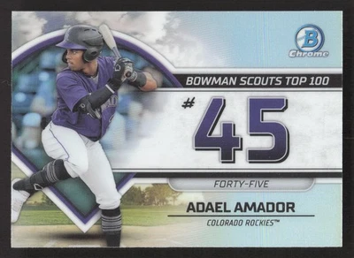 2023 Bowman #BTP-45 Adael Amador Bowman Scouts Top 100 - Image 1 of 2