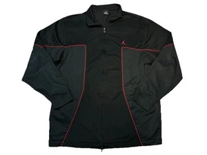 Vintage Y2K Air Jordan Full Zip Track Jacket Black Red Men’s 2XL - Picture 1 of 6