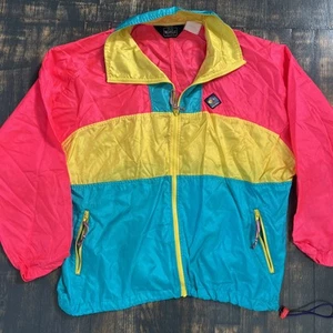 Vintage WOOLRICH Sigmet Gear Neon Color Block Windbreaker Jacket 90s Colorful - Picture 1 of 11