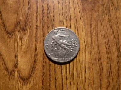 意大利 20 CENTESIMI 1922 年硬币 (511) — 第 1/2 张图片