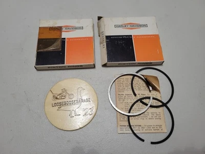 2x NOS 61-66 Harley Davidson Aermacchi Sprint + 0,6 mm anillos de pistón 22328-61 C H Foto 1 de 4
