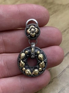 Vintage John Hardy Sterling Silver and 18K Gold Door Knocker Single Earring - Picture 1 of 2