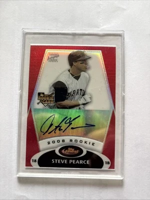 2008 Topps Finest - Rookie Autograph Steve Pearce #155 Red Refractor /25 (AU, RC - Image 1 of 2
