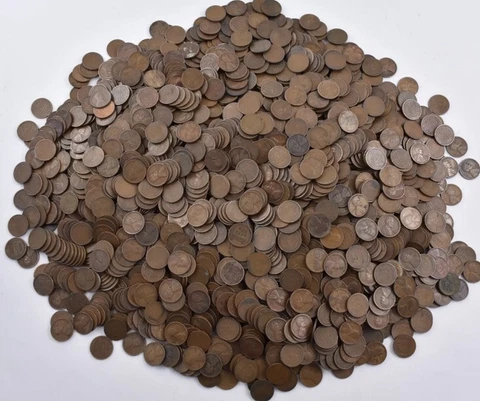 (25) ESTATE UNSEARCHED LINCOLN WHEAT PENNIES OLD US COINS LOT 1909-58 HALF ROLL Cover