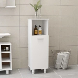 Bathroom Cabinet White, Engineered Wood - Picture 1 of 9