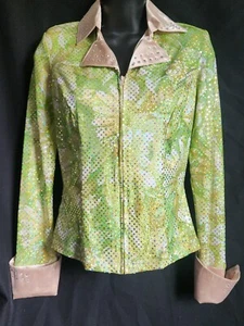 Hobby Horse Limited Edition Western Rail Day shirt XS Lime Green & Ivory - Picture 1 of 7