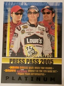 2005 Press Pass Platinum Checklist Insert Card P120 Serial# 034/100 MINT/NM+ - Picture 1 of 4