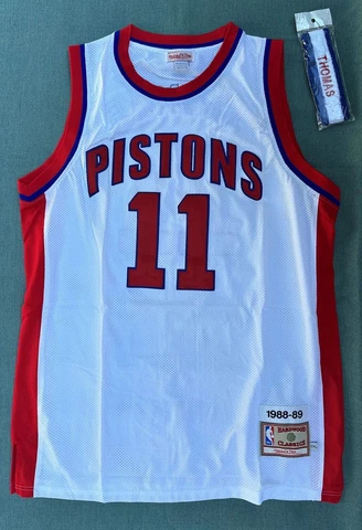 "ISIAH THOMAS" MITCHELL & NESS DETROIT PISTON'S NBA JERSEY HEADBAND NEW BIG TALL Cover