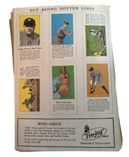 Babe Ruth Fro-Joy Ice Cream 1928 Promo Panel 1970's Reproduction Lot Of 15