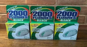 3 Tablets 2000 Flushes Automatic Toilet Bowl Cleaner Bleach Deodorizes - Picture 1 of 2