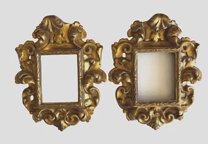 A Pair of Italian Baroque Carved and Gilded Frames. - Picture 1 of 9
