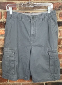 Roebuck and Co Sears Boys Cargo Shorts Size 18 Gray Pockets - Picture 1 of 7