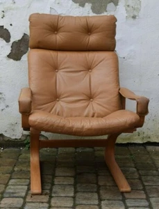 Sillón Rykken Kengu silla Solheim beige vintage años 70 - Imagen 1 de 12