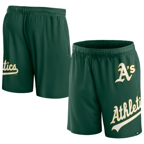 Men's Fanatics Branded  Green Oakland Athletics Clincher Mesh Shorts Cover