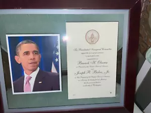 President Barack Obama & Joe Biden Inaugural Invitation and Official Photo 2013 - Picture 1 of 4
