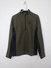 Spyder Men's Outbound Half Zip Mid-Weight Core Sweater Green Black Sz M