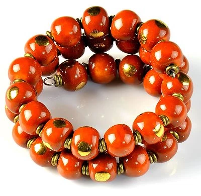 NOVA-Pulseira de joias da moda pintada à mão com miçangas Kazuri África (KJB-50012) - Imagem 1 de 2