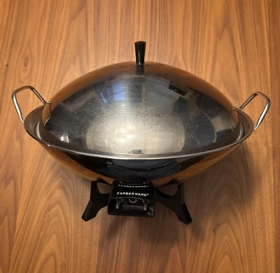Sartén Wok Farberware 303 Acero Inoxidable Eléctrica Aluminio con Bandeja de Vapor Foto 1 de 3